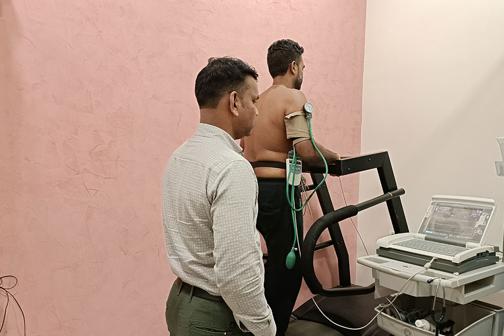 Treadmil Test conducted by Dr. Brajesh Kumar Kunwar